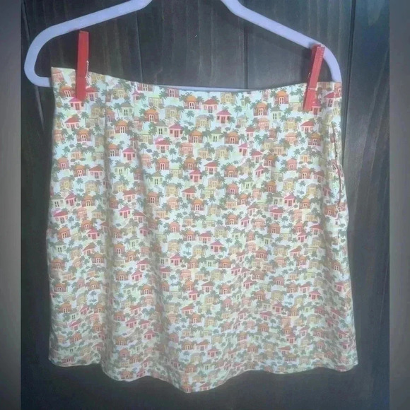 J. Jill Mini House Print Skirt. Size: Medium Petite - Picture 5 of 7